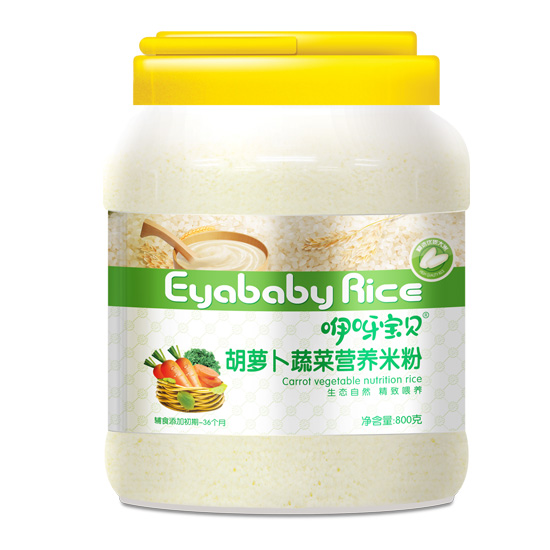 咿呀寶貝800克胡蘿卜蔬菜營養米粉片裝