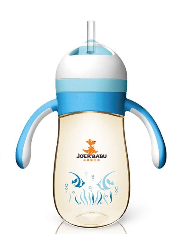 小袋鼠巴布寶寶學(xué)飲杯260ml藍(lán)色