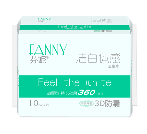 芬妮潔白體感10片特長夜用網360mm