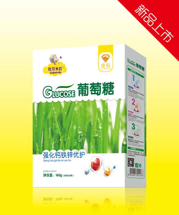 歐貝米拉金鉆強化鈣鐵鋅優護葡萄糖盒裝