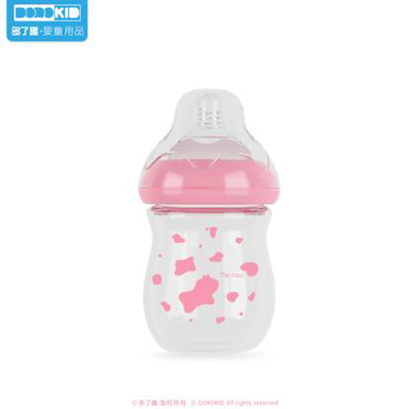 多了趣高硼硅玻璃奶瓶(淺紅色小)