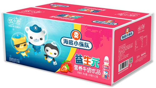 海底小縱隊益生元營養牛奶飲品(草莓味)箱裝