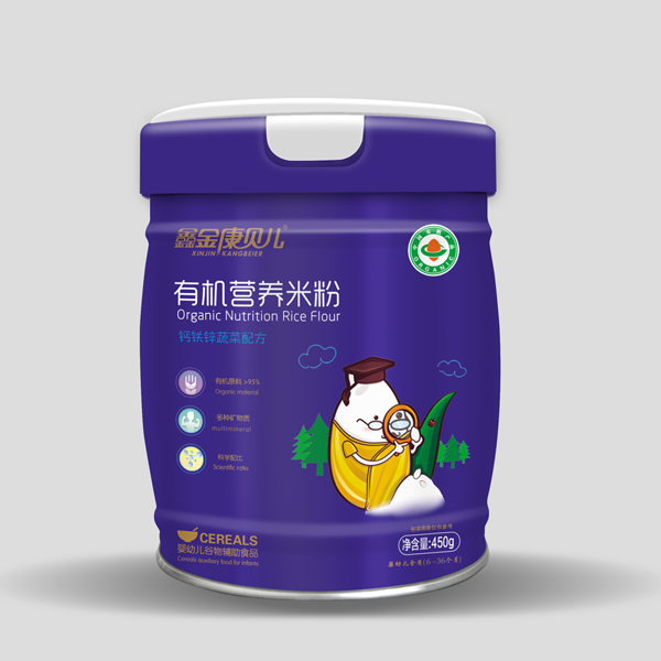 鑫金康貝爾有機營養米粉-鈣鐵鋅蔬菜配方