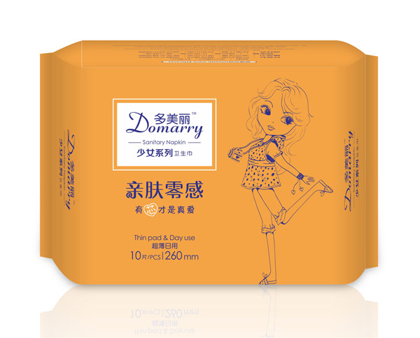 多美麗少女系列衛生巾10片-超薄日用260mm