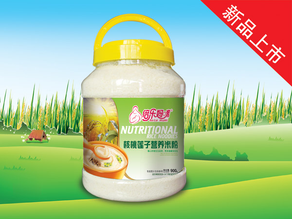 倍樂媽咪營養米粉-核桃蓮子900g桶裝