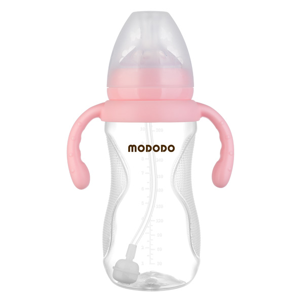 萌嘟嘟PP寬口弧形有柄自動奶瓶粉色330ML.jpg 萌嘟嘟PP寬口弧形有柄自動奶瓶粉色330ML.jpg