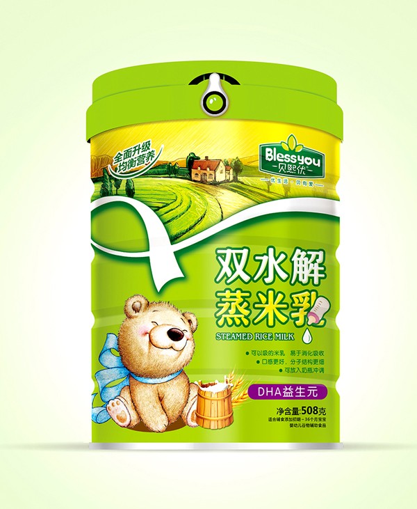 貝熙優雙水解蒸米乳聽裝508克(DHA益生元)