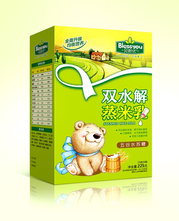 貝熙優雙水解蒸米乳盒裝225克(五谷水蘇糖)