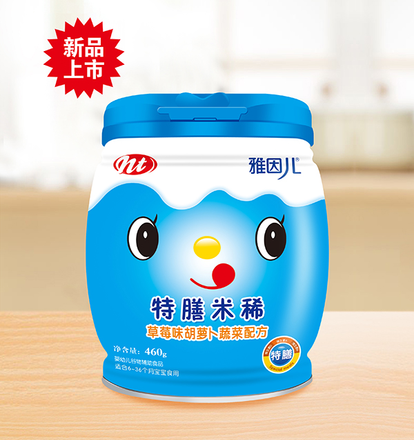 雅因兒草莓味胡蘿卜蔬菜配方特膳米稀 桶裝