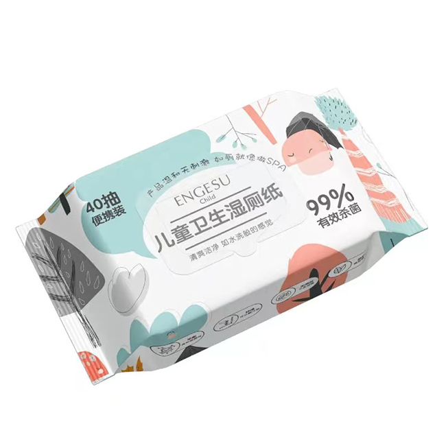 恩格蘇兒童衛生濕廁紙40抽