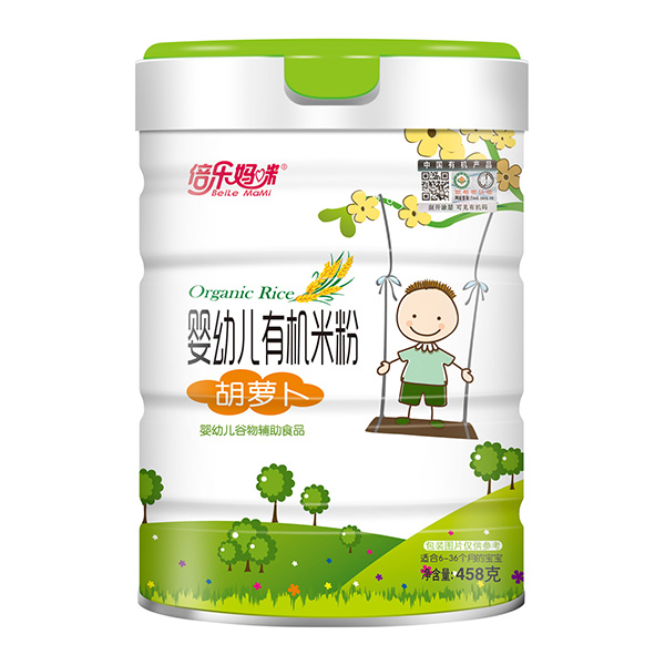 倍樂媽咪嬰幼兒有機米粉-胡蘿卜罐裝