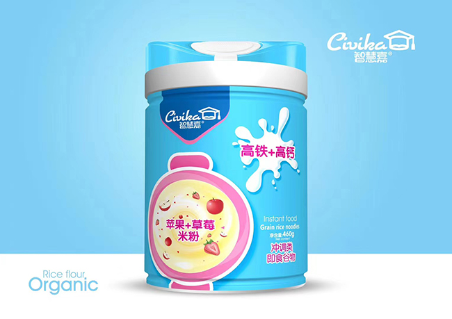 智慧嘉高鐵+高鈣(蘋果+草莓)米粉