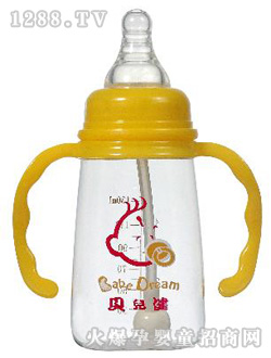 貝兒健4安方形帶手柄自動奶瓶