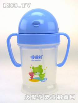 愛得利吸管學飲杯藍色