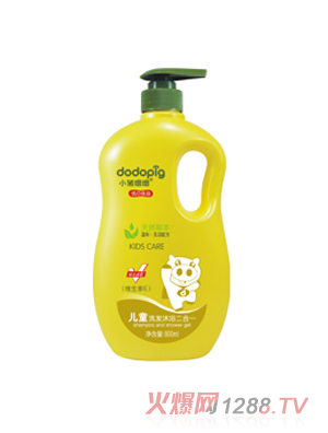 小豬嚕嚕兒童洗發沐浴二合一(維生素E) 800ml