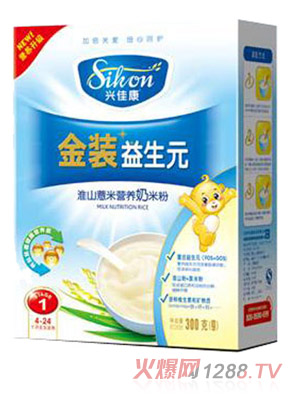興佳康盒裝淮山惹米營養奶米粉1段