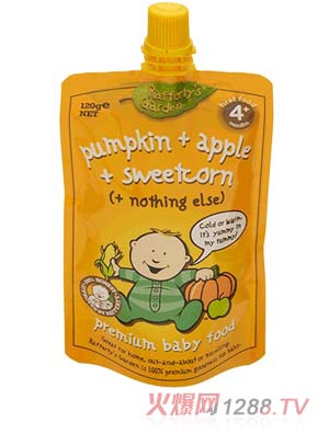 葉子嬰兒果泥（南瓜、蘋果、甜玉米）