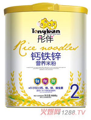 彤伴鈣鐵鋅營養米粉桶裝2段