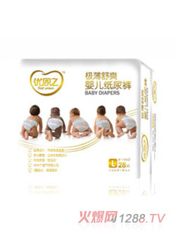 優恩之極薄舒爽紙尿褲L