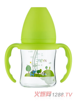 優兒優女高硼硅玻璃奶瓶150綠
