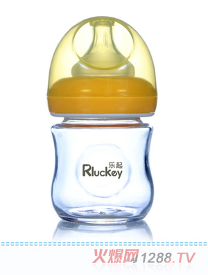 樂起玻璃奶瓶黃色