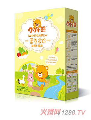 叮叮小熊營養米粉盒裝-胡蘿卜果蔬