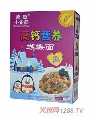 南極小企鵝高鈣營養蝴蝶面豎盒252g