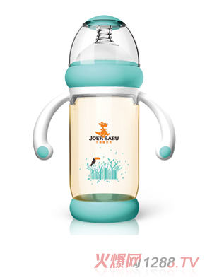 小袋鼠巴布防燙PPSU奶瓶BP-857藍色