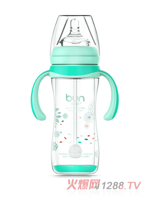 貝優能寬口安全玻璃奶瓶220ml