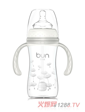 貝優能纖巧型帶柄自動寬口玻璃奶瓶160ml