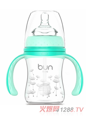 貝優能纖巧型帶柄自動寬口玻璃奶瓶120ml