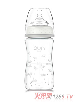 貝優能硅膠寬口玻璃奶瓶120ml