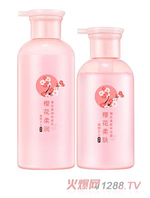 植物主義櫻花洗發水+沐浴露2件套