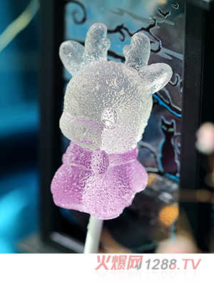 米唐たき動物派對棒棒糖-小鹿漸變紫色