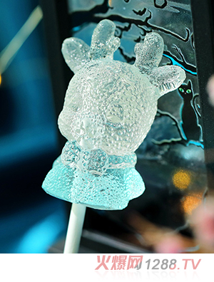 米唐たき動物派對棒棒糖-小鹿漸變藍色