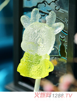 米唐たき動物派對棒棒糖-小鹿漸變黃色