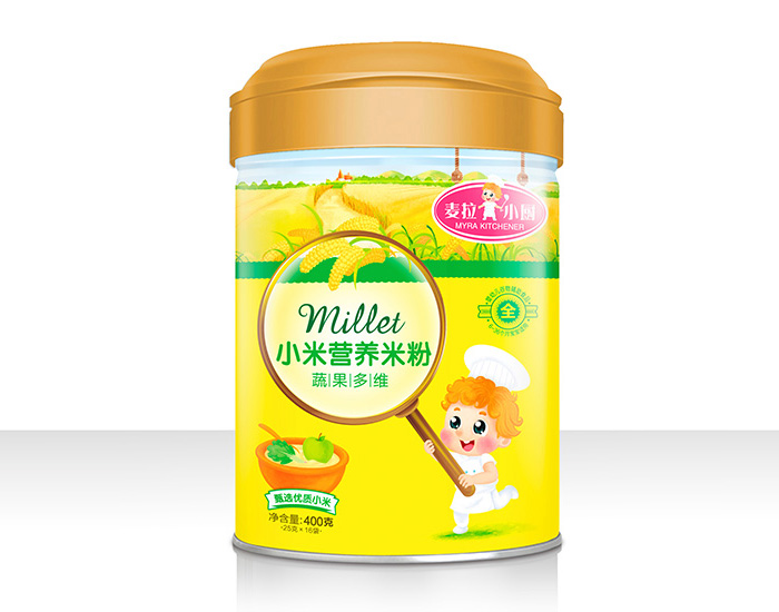 麥拉小廚-小米營養米粉罐裝-蔬果多維