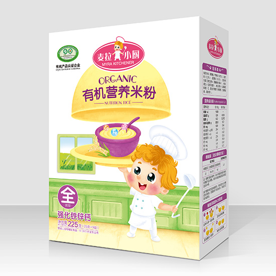 麥拉小廚-有機米粉盒裝-強化鈣鐵鋅