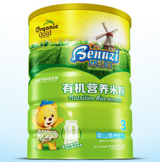 貝努滋淮山薏米有機營養米粉3段