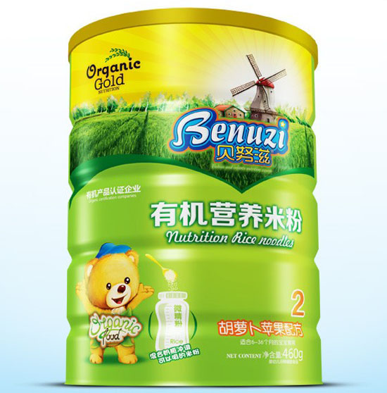 貝努滋胡蘿卜蘋果有機營養米粉2段