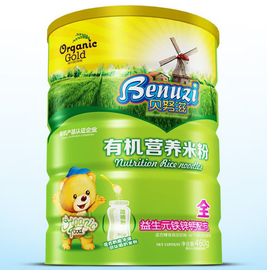 貝努滋益生元鐵鋅鈣有機營養米粉全段